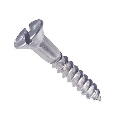#8 x 2'' Stainless Steel Wood Screws Flat Head Slotted Countersunk Qty 100