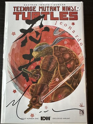 TMNT 1 NYCC SIGNED DAVID MACK LEONARDO TRADE DRESS VARIANT (2023, IDW)