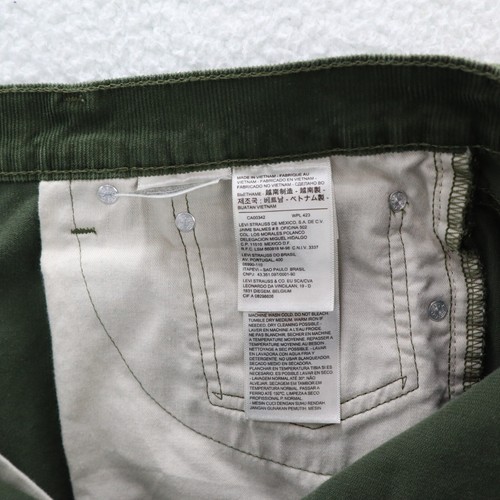 Levi's Pants Men's 38x30 Green 514 Corduroy Pinwale Straight Fit Stretch Preppy - Picture 8 of 13