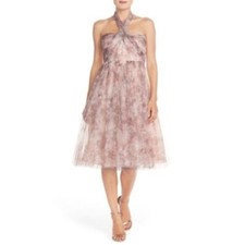NEW $268 Jenny Yoo Dress Sz 12 Maia Tulle Tea Length Fit Flare Strapless H06
