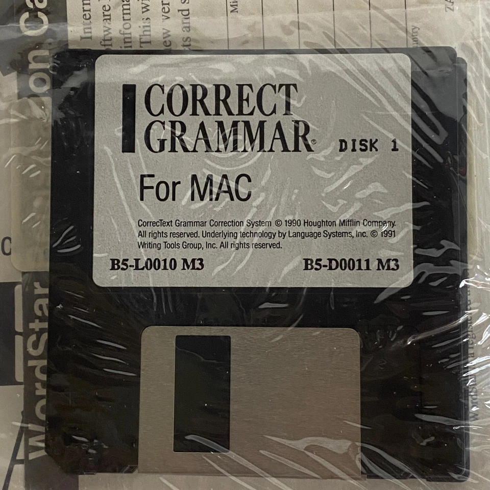 Correct Grammar for Mac OEM - Manual & 3.5 - #B5-39000 - Vintage - New Old Stock - Image 3 of 3