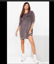 Nasty Gal Word on the Street Sweatshirt Dress Size 06