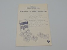 Dictée Magique - Notice Modules Magiques Speak & Spell - Texas Instruments 1985