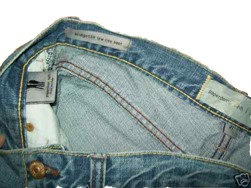 PD&C Paper DENIM & CLOTH BRIDGETTE Distressed BOOTCUT JEANS Womens Size 27 NEW - Picture 2 of 3