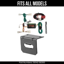 For 14-15 Lexus IS250 4 Pin Trailer Wire Plug & Bracket Fits All Models Curt Kit