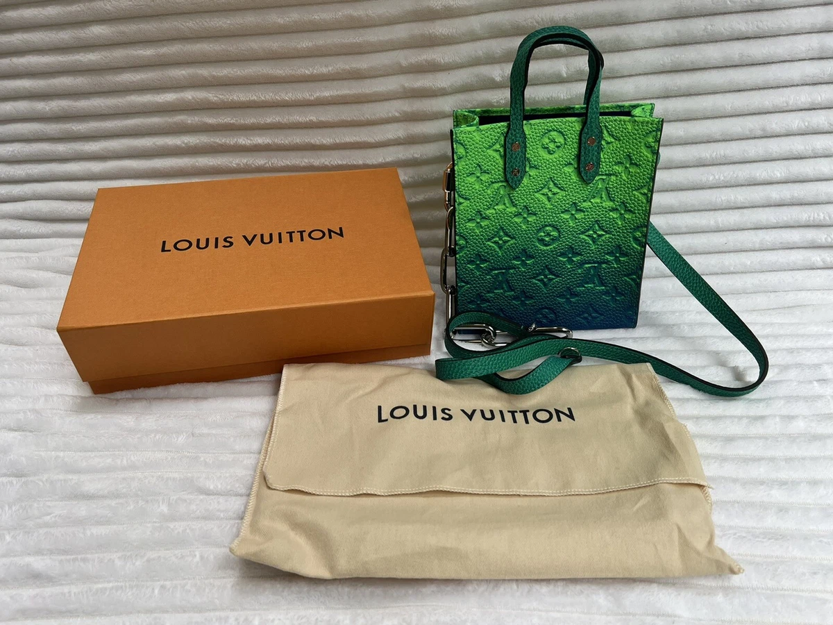 Louis Vuitton SAC PLAT XS GREEN EMBOSSED EMPREINTE VIRGIL ABLOH