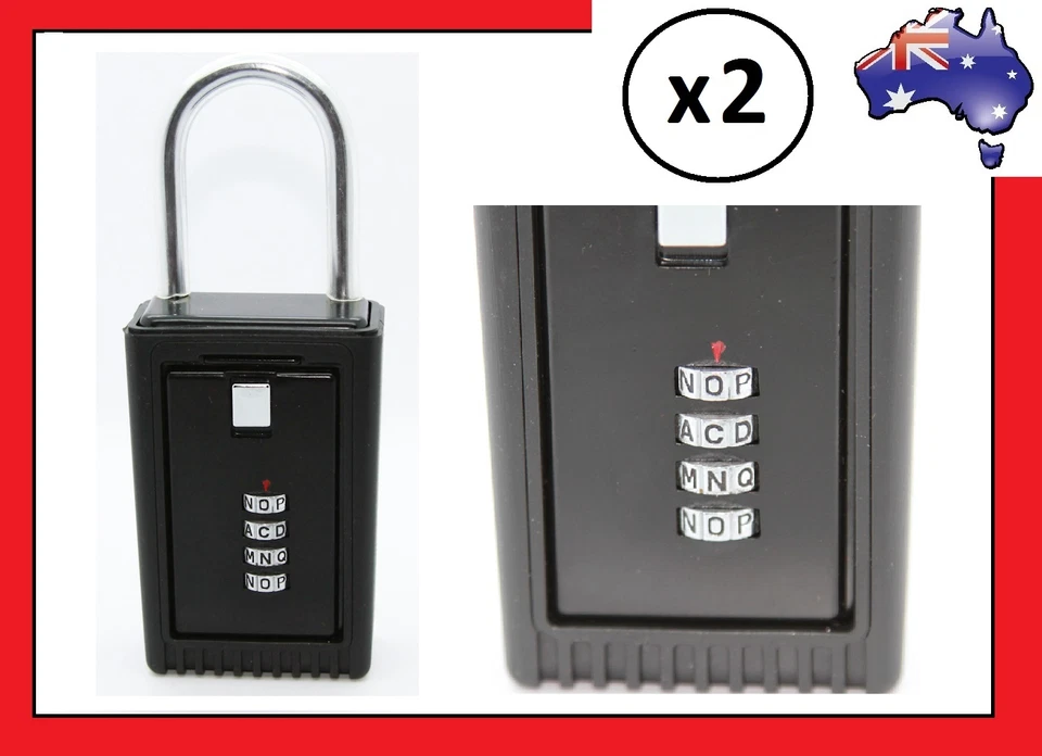 2 x SURF LOCK KEY SAFE BOX STORAGE PADLOCK COMBINATION MTB CYCLING RUNNING - image 2 of 4