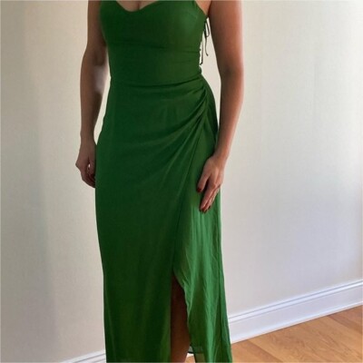 REFORMATION Kourtney Dress Kelly Green Size 6P Orig. $248 NWT | eBay