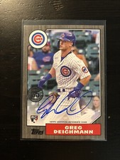 2022 Topps Update 1987 Auto Black #87BA-GD Greg Deichmann /199 Cubs Rookie PWE