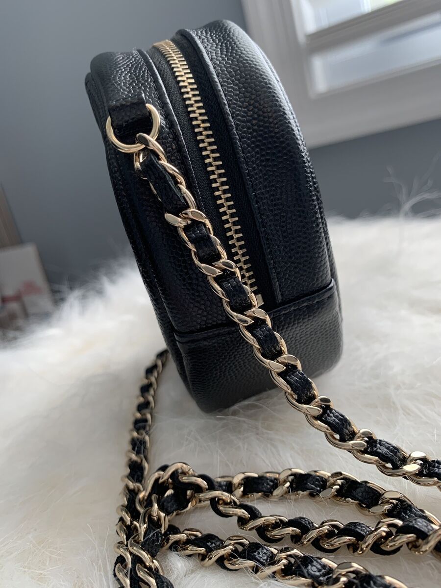 CHANEL Caviar Quilted Round Clutch With Chain Black | eBay CHANEL Caviar Quilted Round Clutch With Chain Black | eBay