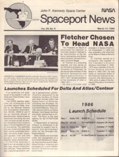 RARE MAR 14,1986 NASA SPACEPORT NEWS OFFICIAL PUBLICATION VOL 25, NO.5 VG COND