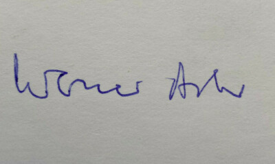Werner Arber   - Nobelpreis Medizin 1978  - original Autogramm