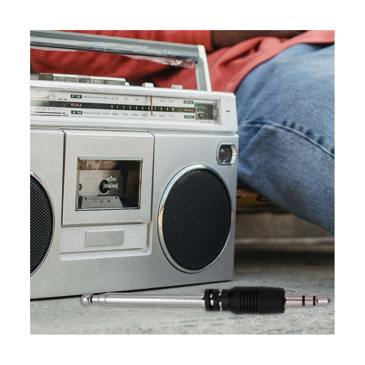 6X Radio Antenna 3.5mm 4 Sections Telescopic FM Antenna Radio for