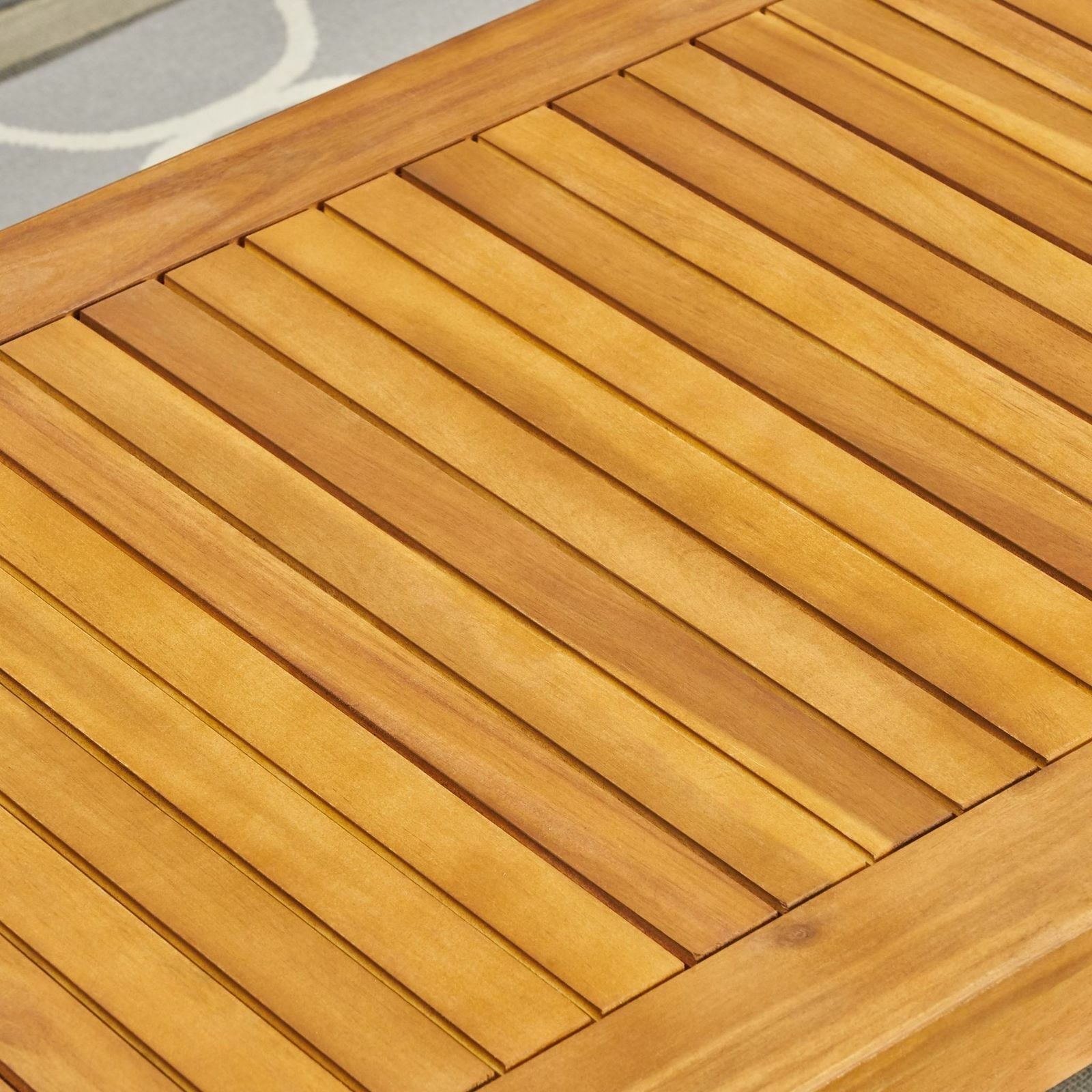 Parry Outdoor Open Slat 6Seater Acacia Wood Conversation Set with