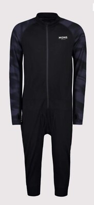 Suit Merino Wool One Piece Mons Royale Supermons 3/4 XL Black