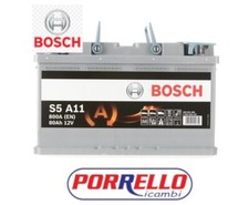 BOSCH 0092S5A110 BATTERIA AUTO 80Ah S5 A11 AGM X AUDI BMW CHRYSLER FORD JAGUAR
