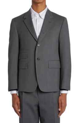 THOM BROWNE チャコールグレー ジャケット　サイズ1 AUTHENTIC Thom Browne Fit 5 Single Vent Wool Piqué Sport Coat Size