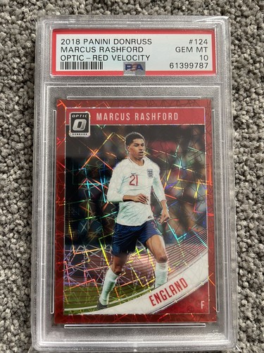 Marcus Rashford [Optic Red Velocity] #124 2018 Panini Donruss card
