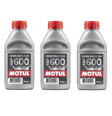 Motul RBF 600 FL - 1.5L AM - Fully Synthetic DOT 4 Racing Brake Fluid (3 x 0.5L)
