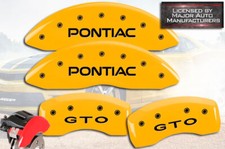 2004-2006 Pontiac Gto Front Rear Yellow Mgp Brake Disc Caliper Covers 4p Set
