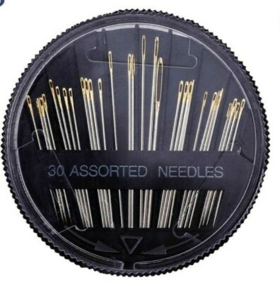 30 X Hand Sewing Needles ASSORTED SIZES EASY THREAD Big Eye Set UK 🇬🇧 🪡 ...