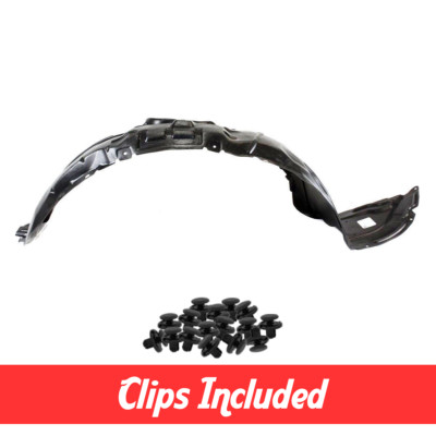 Front Passenger Side Fender Liner w/ Clips For 2010-2011 Mazda 3 2.0L MA1249138