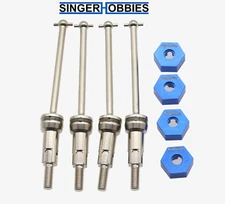 POWERHOBBY PHB6573SILVER Front & Rear CVD Axles Drive Shafts GRANITE GROM 1/18