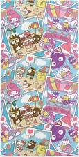 Towel - Hello Kitty and Friends - Postcards Microfiber Beach/Bath 30x60 NEW