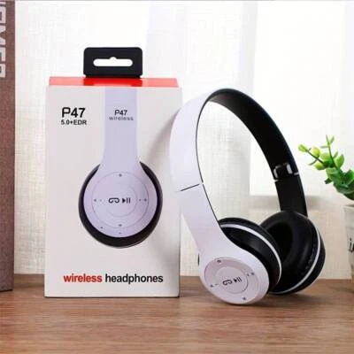 Wireless Bluetooth Headphones with Noise Cancelling Over-Ear Earphones 5.1 NEW*