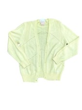 Courreges Vintage Yellow Cardigan Made in France Size B / Small