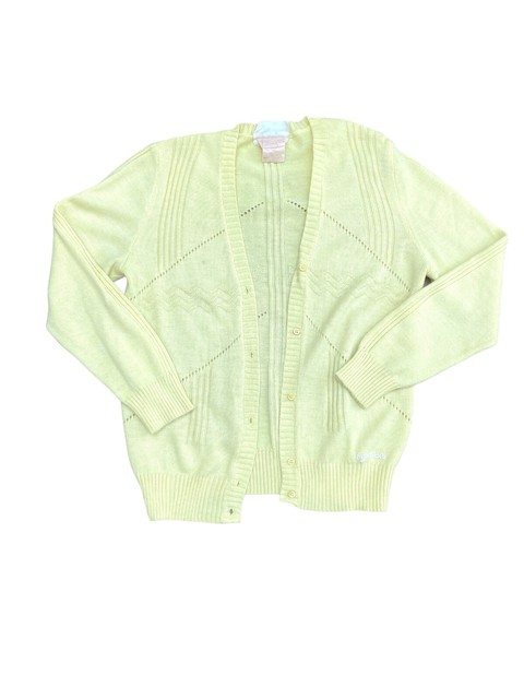 Courreges  Vintage Yellow Cardigan  Made in France  Size B / Small