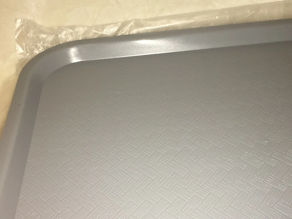 Juego de 4 - Bandejas de plástico duro de comida rápida de alta calidad - Gris - de Winco - 16"x12" Foto 4 de 4