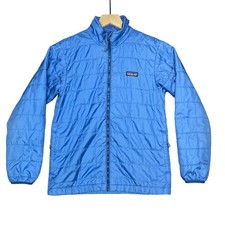 Kids Patagonia Nano Puff Full Zip Blue L 12 Boys Girls Jacket Coat Primaloft