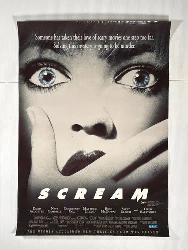 Scream 1996 Original Australian Video Store Movie Poster VHS Release