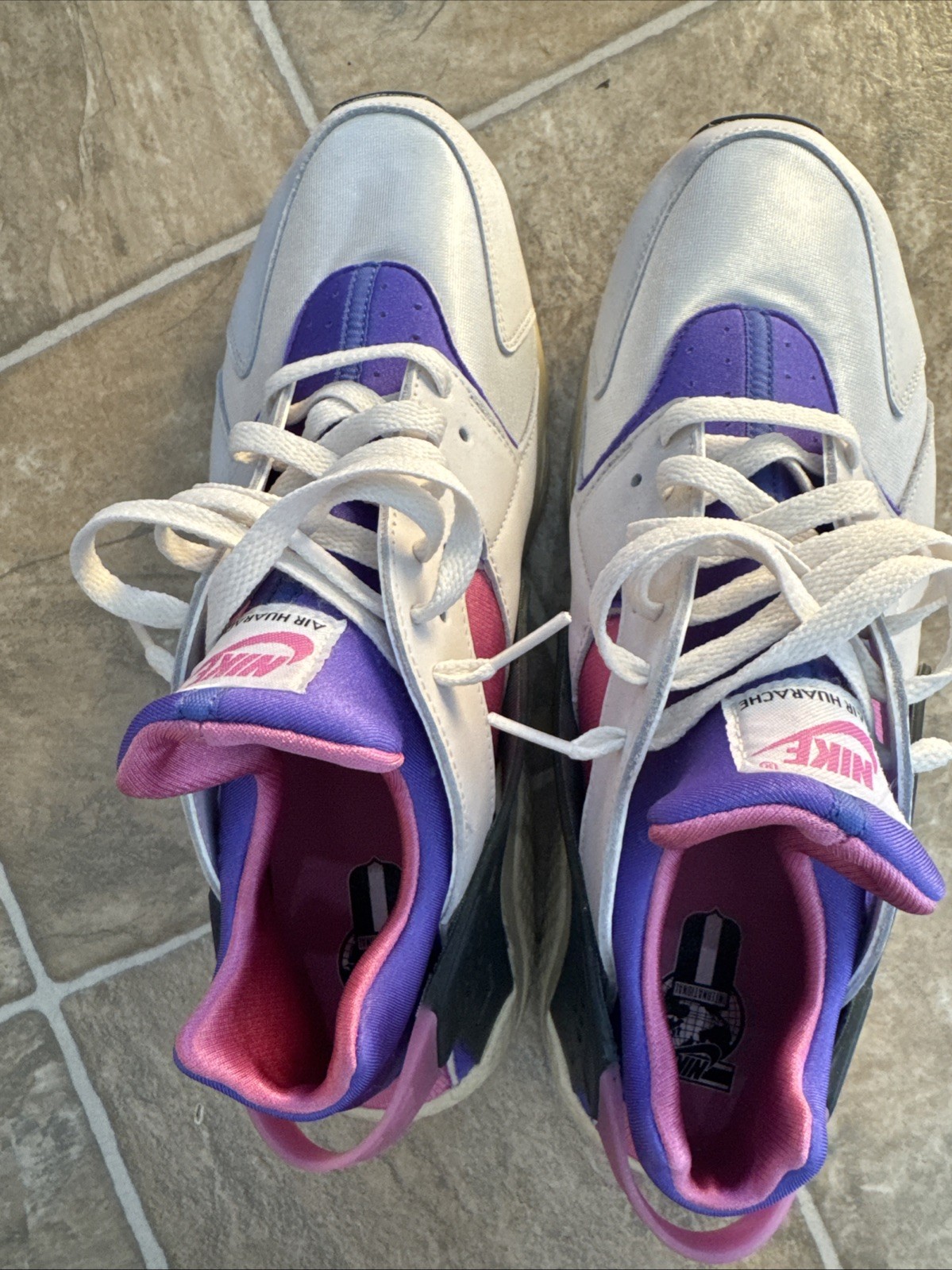 Nike Air Huarache Run PRM Playful Pink/Blue/Sail White FB9697-001 Sz M :14