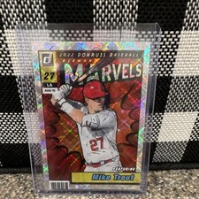 2022 Panini Donruss Mike Trout Marvels Diamond M-1 Los Angeles Angels Baseball
