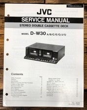 JVC DC-W30 Cassette Service Manual Original 