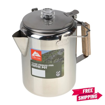 Amazon Ozark Trail 10 Cup Stainless Steel Coffee Pot Coffee