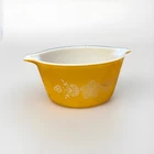 Vintage Butterfly Gold Pyrex Casserole Dish  473 1 QT No Lid
