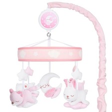Crib Mobile for Girls, Baby Mobile for Crib with 12 Lullabies Digital Musical...