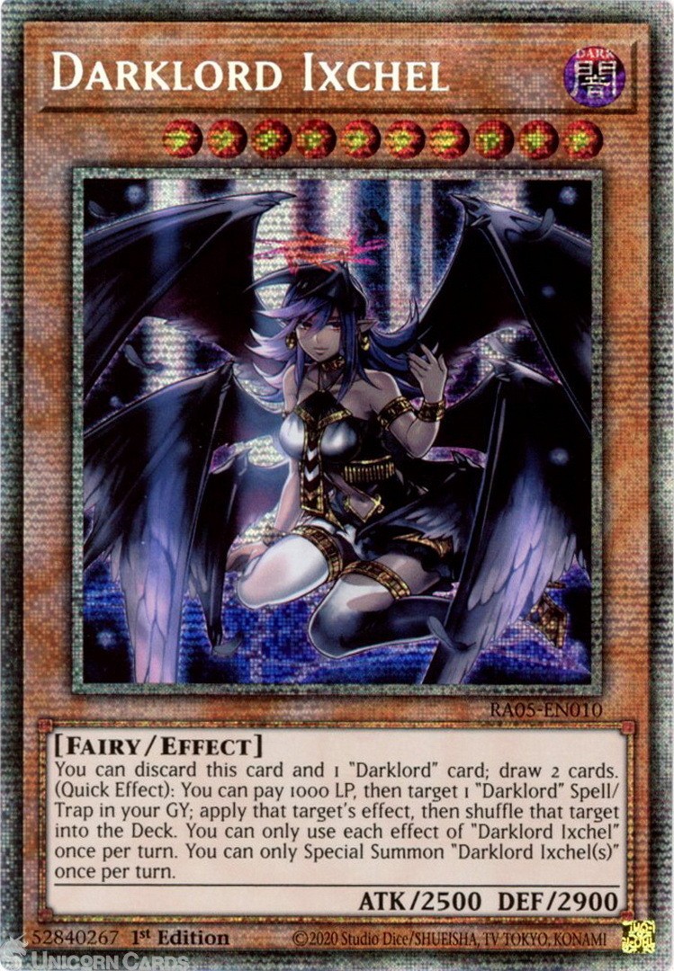 RA05-EN010 Darklord Ixchel : Starlight Rare 1st Edition Mint YuGiOh Card