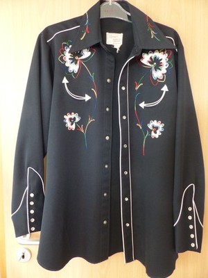 Westernhemd von ''H Bar C California Ranchwear'', 60er/70er-Jahre,Top Zustand,