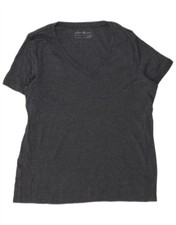 Eddie Bauer Womens T-Shirt Top UK 18 XL Grey Flecked Cotton AN22