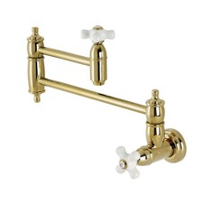 Kingston Brass KS310.PX Restoration 3.8 GPM 1 Hole Wall Mounted - Brass