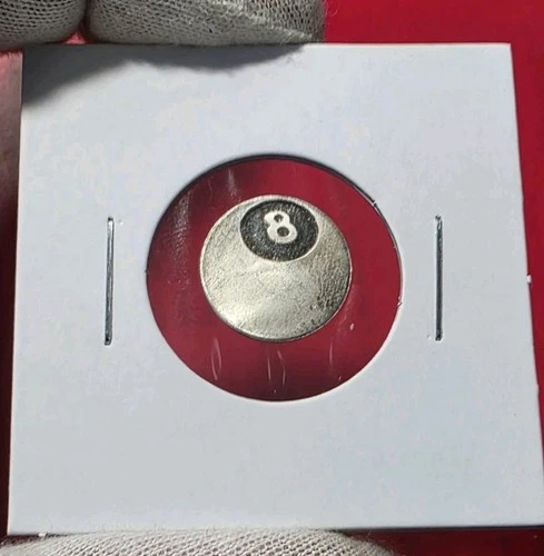 Eight Ball 🎱 - 1 Gram .999 Fine Pure Silver Bullion Mini Round Coin