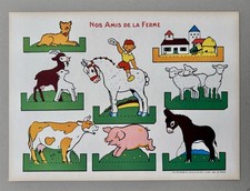 Planche à découper  : « Nos Amis de la Ferme » / Editions du Pélican Blanc