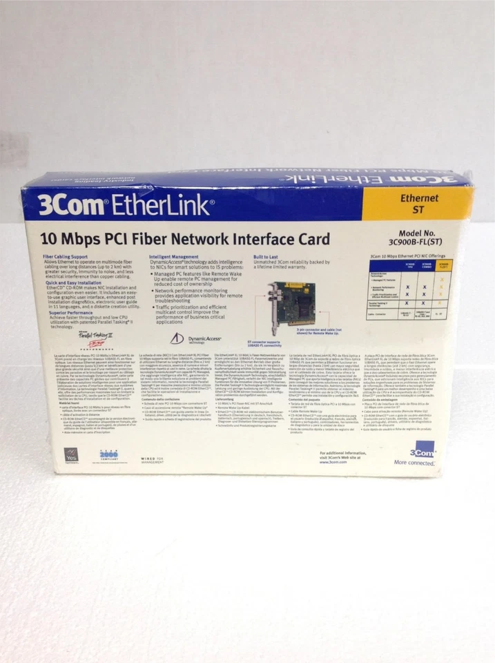 NEW 3Com Etherlink XL 3C900B-FL ST 10 Mbps Pci Fiber Network Interface Card - Image 3 of 4