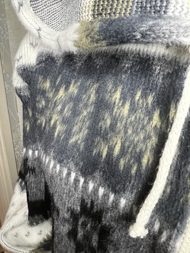 Yari Artesanias accogliente giacca con cappuccio e zip in lana taglia M outdoor - Foto 5 di 17