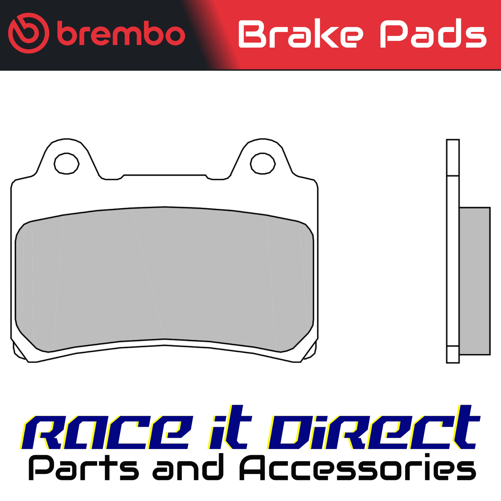 Brake Pads for YAMAHA XVZ 1300 TD VENTURE 1989-1991 Rear Sinter Street Brembo - Image 2