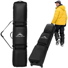 Rolling Ski Bag for Air Travel, Snowboard Bag with Wheels, 900D Extendable 15...